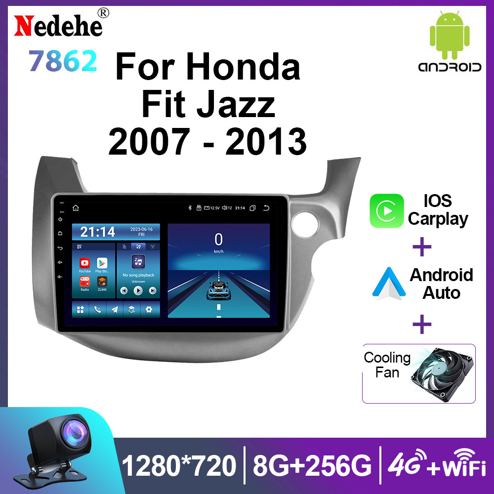 FÜR HONDA FIT JAZZ 2007-2014 Autoradio Android 13.0 4G 64GB Apple Carplay GPS FM EUR 189,99