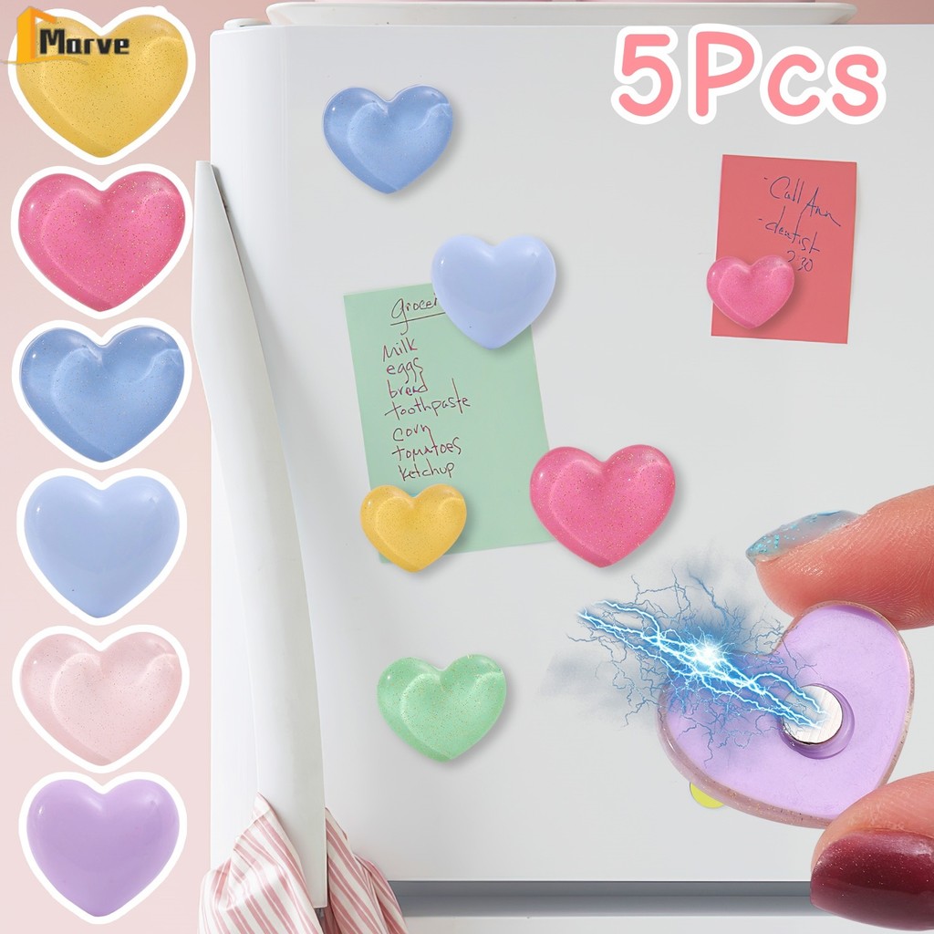Multicolored Heart-shaped Fridge Magnetic Stickers - Amorous Love ...