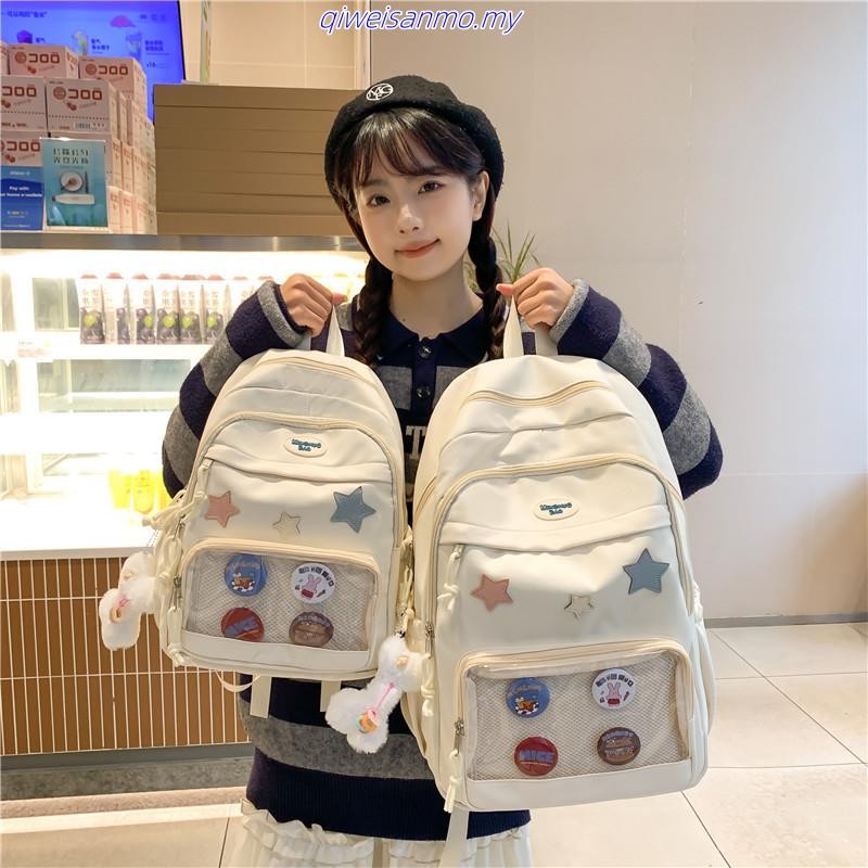 Kawaii Ita Backpack Pins Display DIY Backpack Aesthetic School Bookbag ...