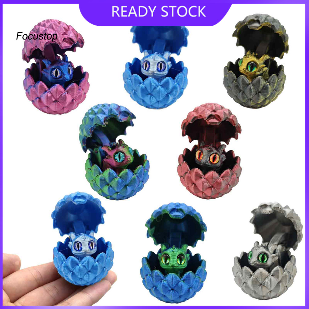 FOCUS Dragon Sculpture 3d Printed Dragon Ornament Colorful Dragon Egg ...