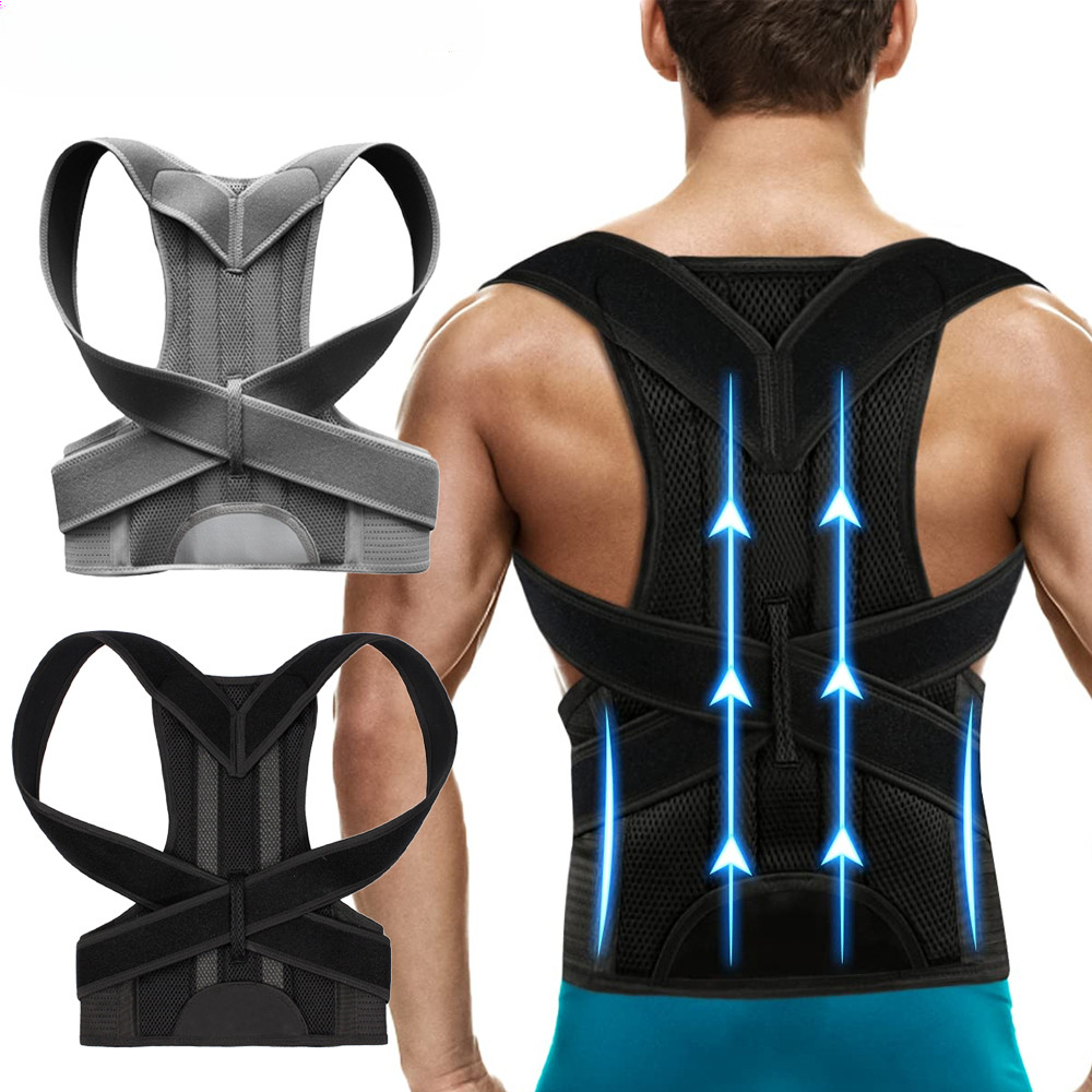 Men Women Posture Corrector Back Brace Upper Pain Relief Muscle Support ...