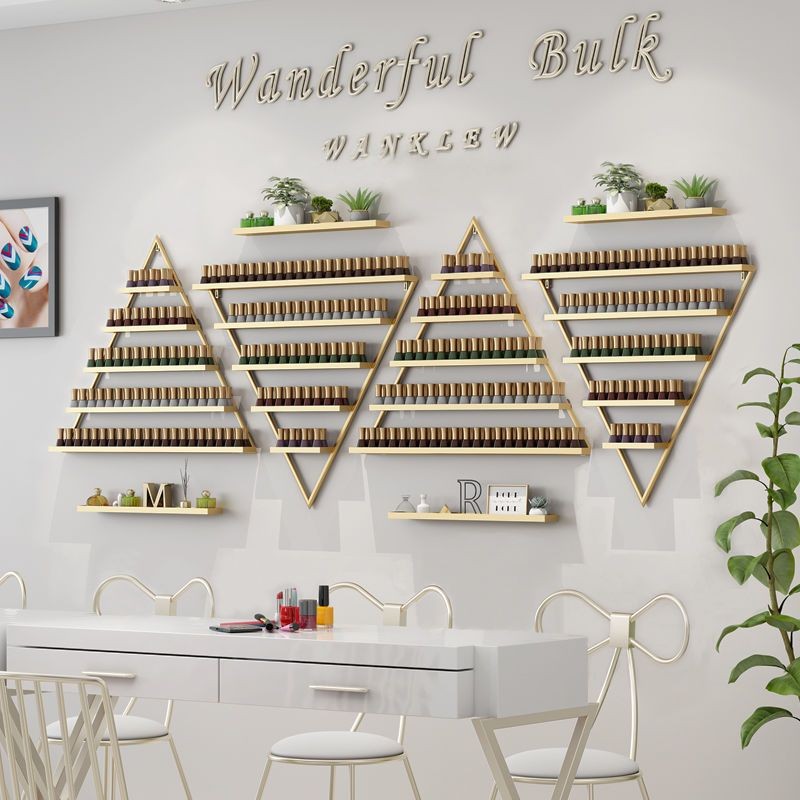 Wall storage rack display rack decorative rack nail shop iron rack shop ...