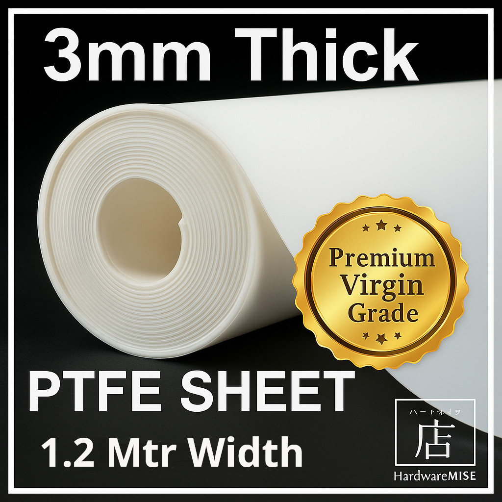 White PTFE (Teflon) Virgin Sheet - 1mm Thick X 250mm X 250mm (0.039" X 9.8" X 9.8")
