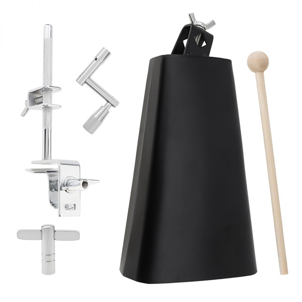 6 / 8 inch Metal Iron Noise Makers Cow Bell with Holder, Drum Keys ...