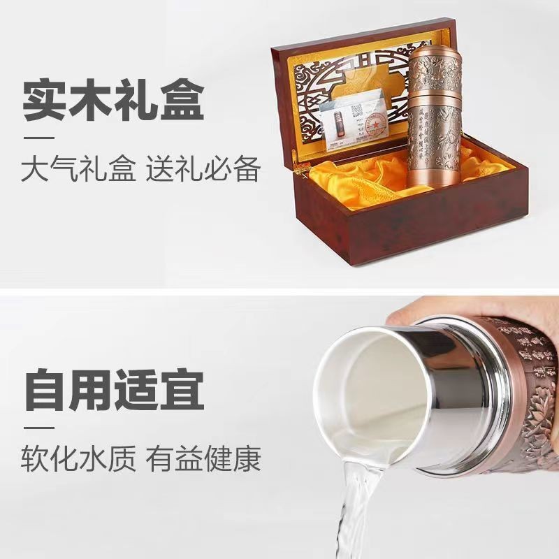 正品】60克银杯子999纯银内胆水杯银茶杯银保健杯银保温杯情侣