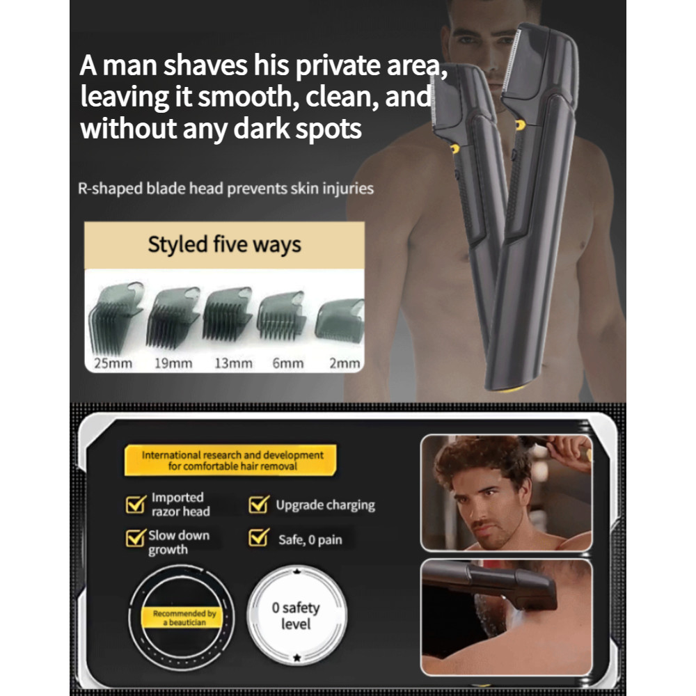 Whole Body FiveinOne Electric Private Parts Hair Remover Painless