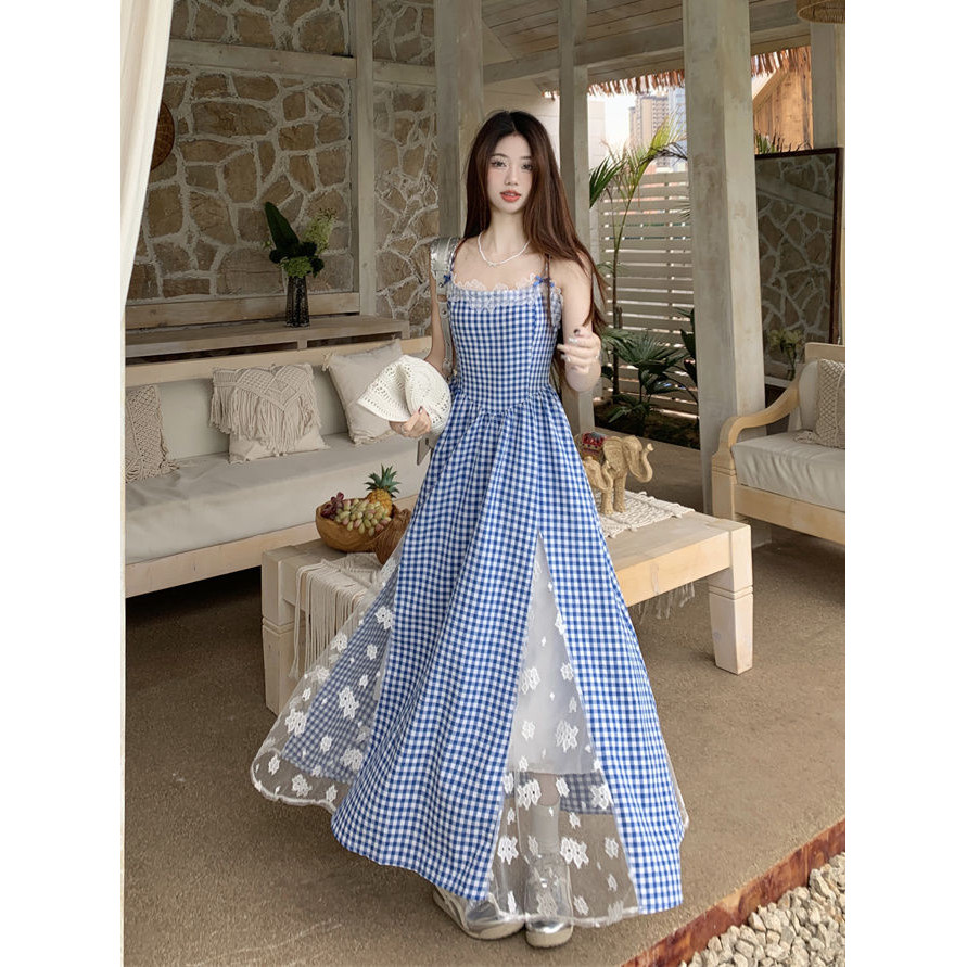 French Ribbon Sleeveless Top / Irregular Tulip Hem Skirt TEO0010