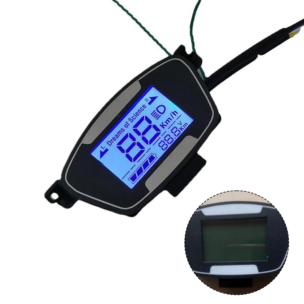 Display LCD Tachimetro Per Bici Elettrica 48V-72V Con Indicatore Batteria E Marce
