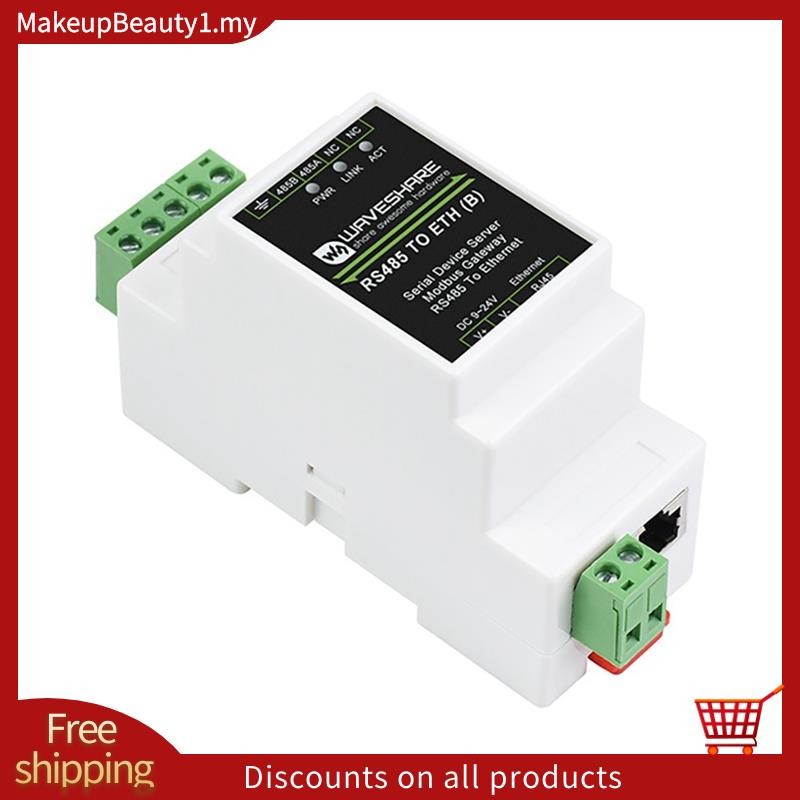 Server Seriale Industriale Waveshare - Convertitore RS485 To Ethernet RJ45 - Gateway Modbus Con Montaggio A Rack - 2 Pezzi - Foto 4