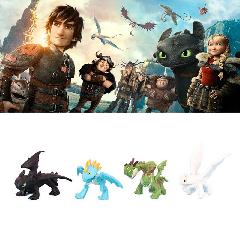 How to Train Your Dragon 12 Pieces/Set Hidden World Toothless Fury Mini ...