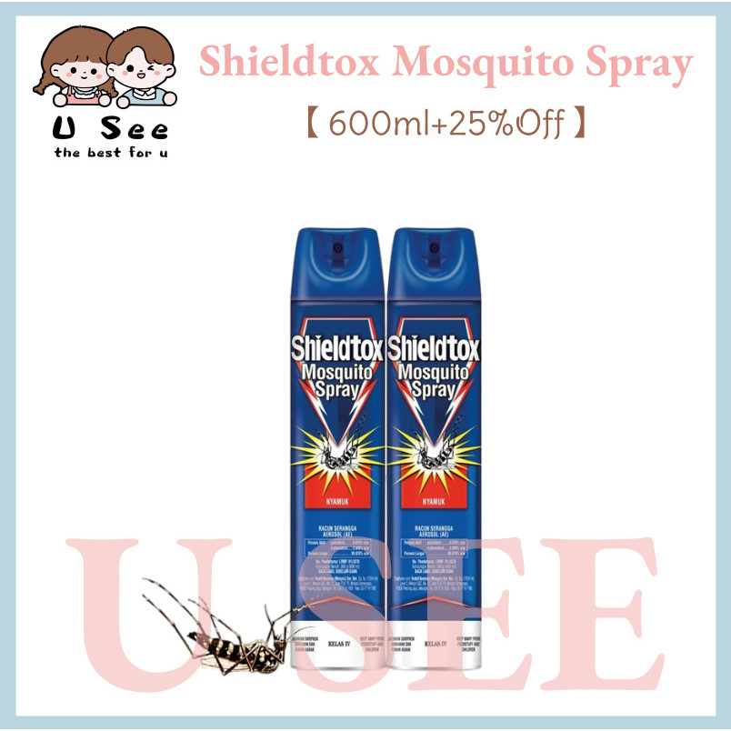 READY STOCK!!! Shieldtox Mosquito Spray Aerosol (600ml+25Off) Shopee