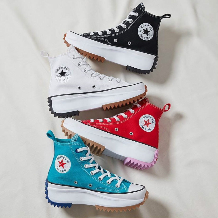 5 colors Convers Run Star Hike 1977 High Top Thick Bottom Canvas Shoes ...