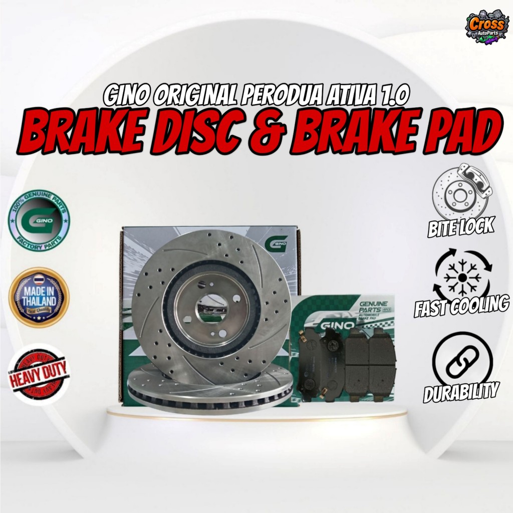 GINO BRAKE DISC / DISC ROTOR - PERODUA ATIVA 1.0 | Shopee Malaysia