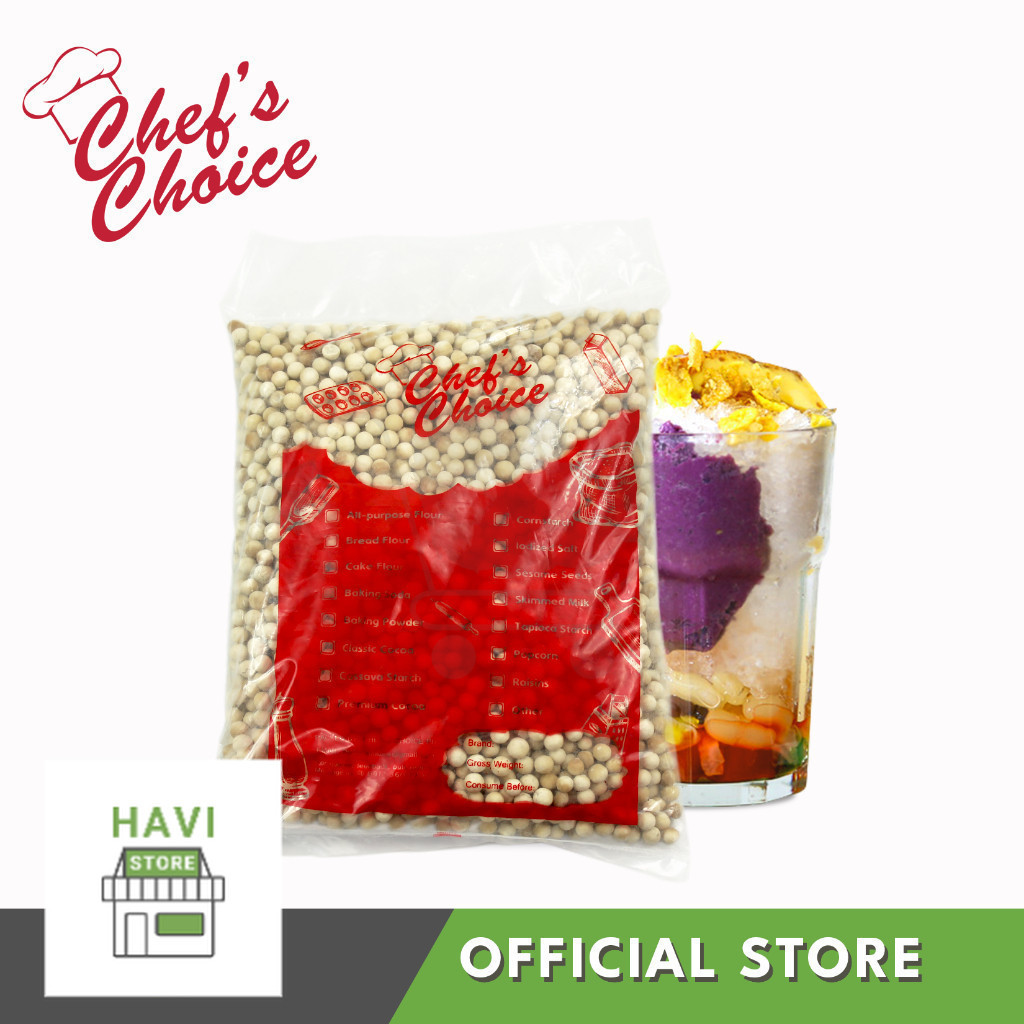 HAVI STORE SAGO SMALL PLAIN Chef's Choice Halo Halo Taho 250g, 500g ...