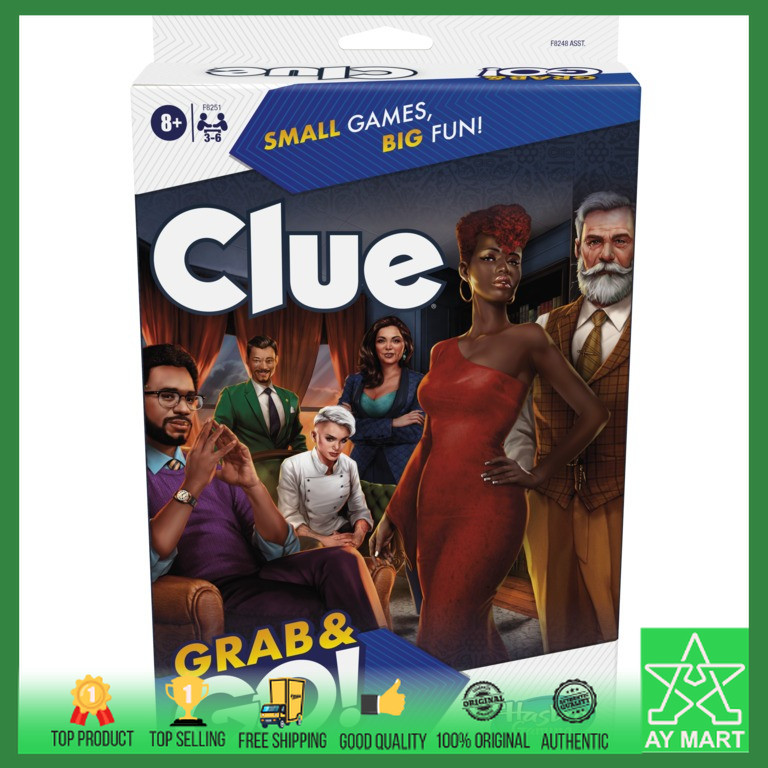 Hasbro Mini Gaming Clue Cluedo Grab and Go Travel Set Original High ...