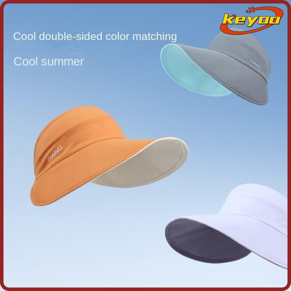 [KEYOO] Summer Sun Cap, UV-proof Double Sided Wearable Sunscreen Hat ...