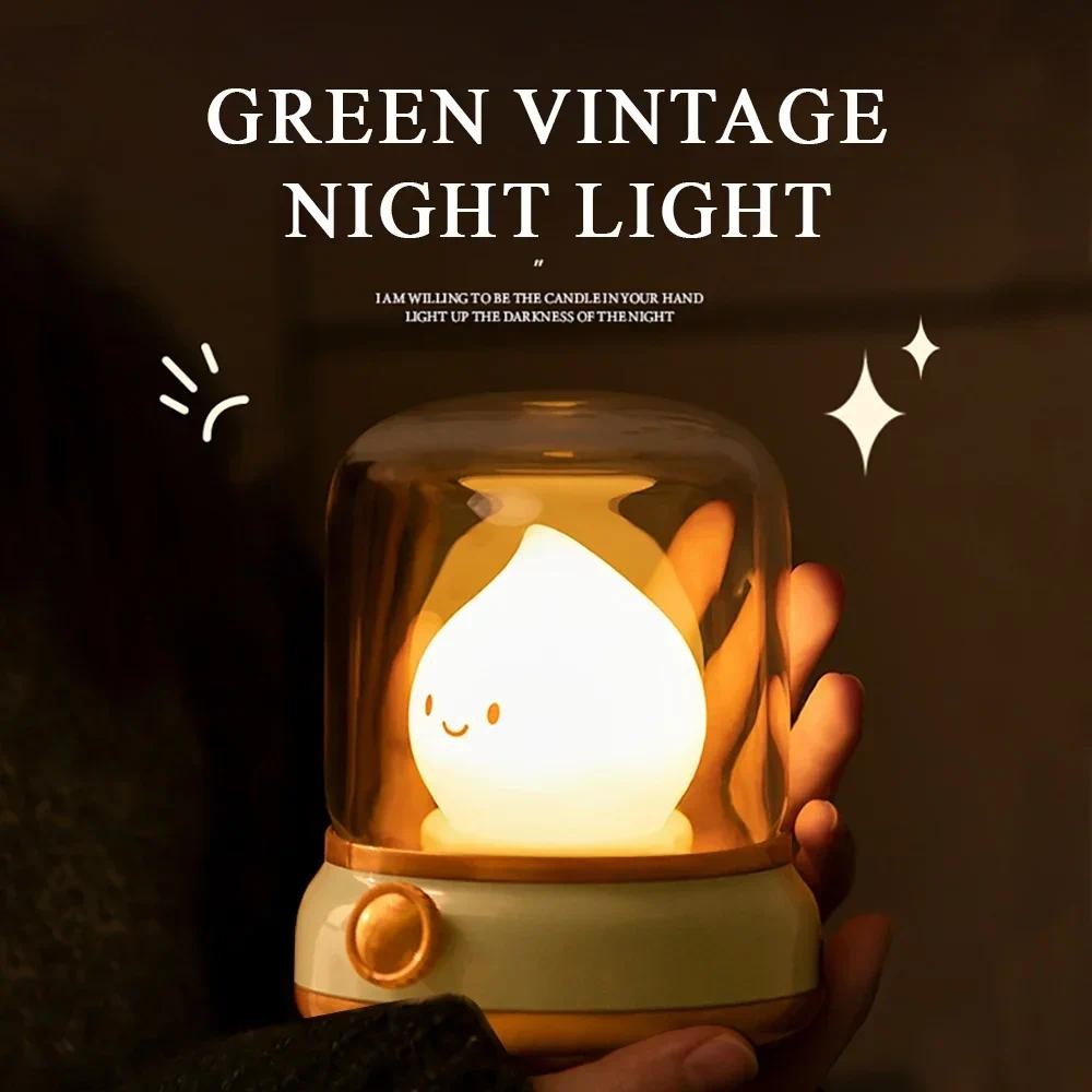 Mini Desktop LED Cute Night Lamp Creative USB Rechargeable Portable ...