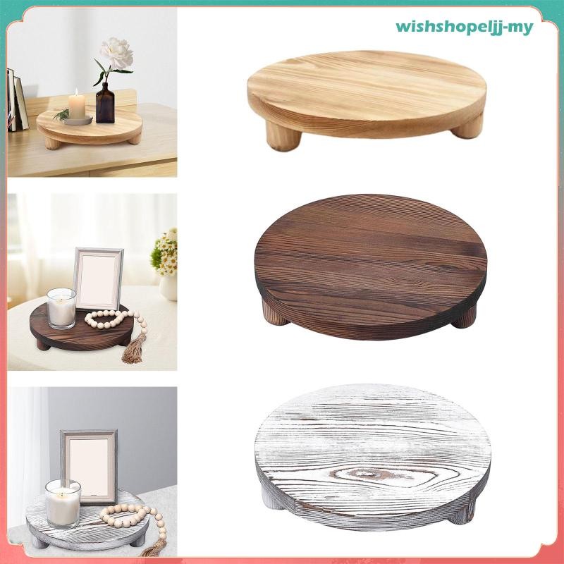 Amagogo Wood Riser Wooden Pedestal Stand Riser Tray for Display Dessert ...