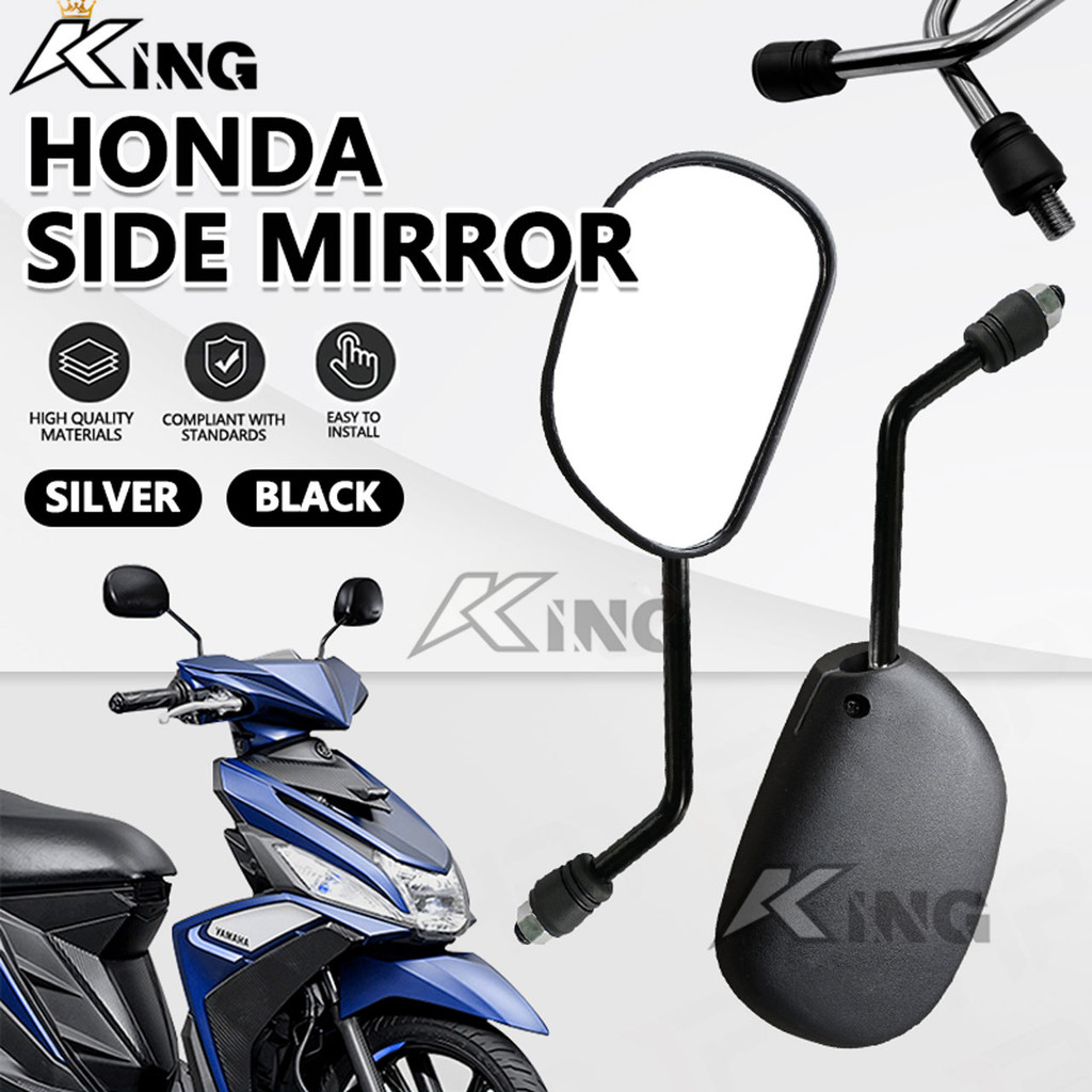 HONDA YAMAHA SIDE MIRROR REAR VIEW MIRROR CHROME BLACK CERMIN SISI ...