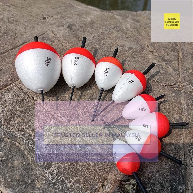 2 pcs Fishing Styrofoam polystyrene EVA Big Belly Float Tackle ...