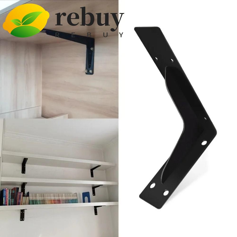 REBUY Tripod Shelf Brackets, Heavy Duty L Shaped Floating Shelf ...