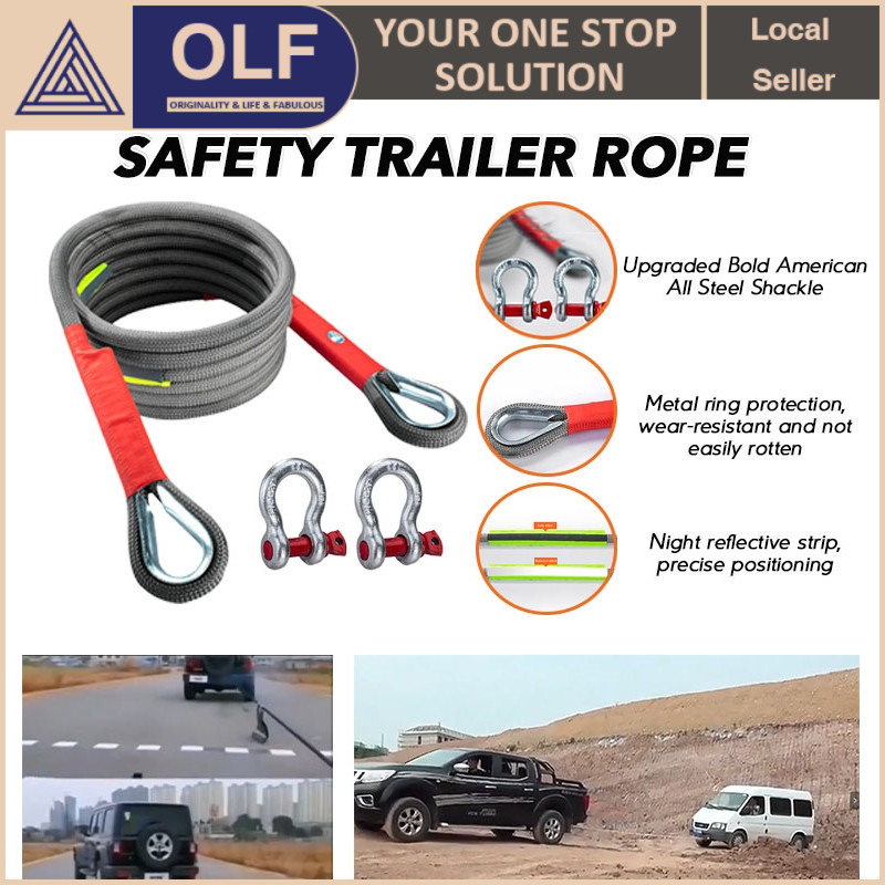 Heavy Duty Car Towing Rope Towing Truck Rescue Rope Tali Towing Kereta ...