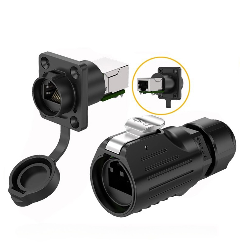 LP16 IP67 Waterproof M16 RJ45 Connector Male Female Plug Socket Signal ...