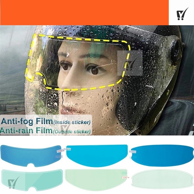 Soman Universal Anti-Fog Film For Motorcycle Helmets - Adhesive Visor Shield