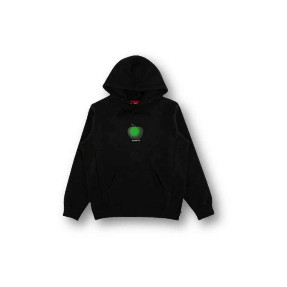 Supreme Apple Hooded Sweatshirt Black Shopee Malaysia