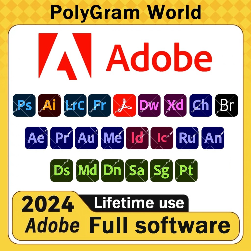 JGD Adobe 2024[Windows/Mac]Permanent Use|Photoshop|illstrator|Acrobat ...