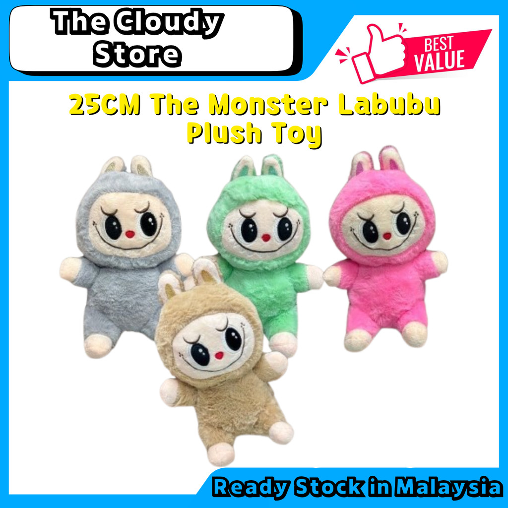 Ready Stock !!! 25CM The Monster Labubu Plush Toy Labubu Doll Set ...