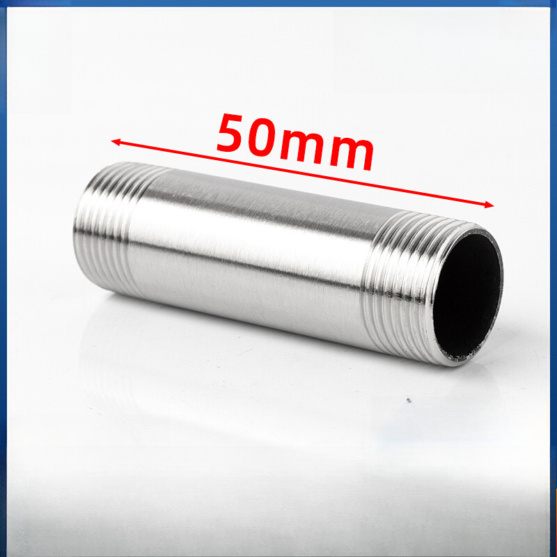 [.666.]304 Stainless Steel Double-Ended External Threaded Pipe, Round ...