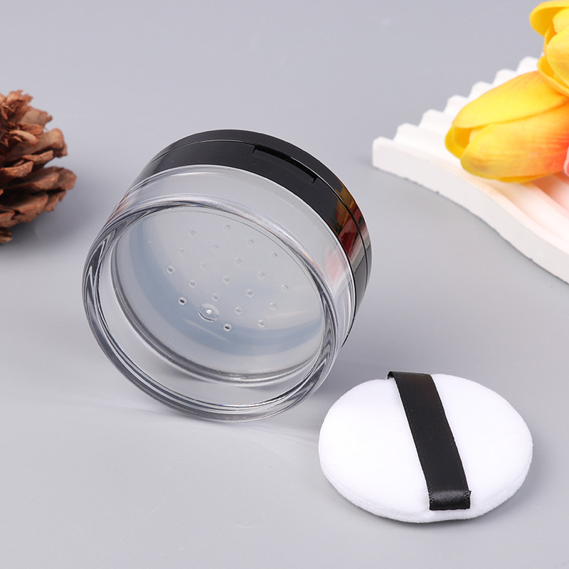 SUM Powder Box Cosmetic Container Travel Empty Refillable Cosmetic Jar ...