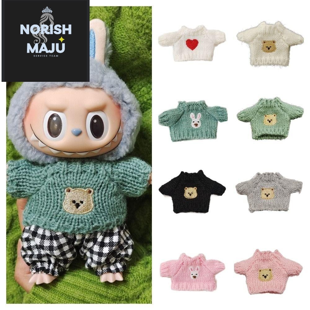 MiniUtensilAndTools Labubu Sweater, Rabbit Bear Patten Knitted Labubu ...