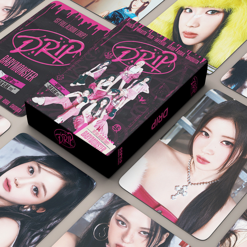 55pcs BABYMONSTER DRIP Lomo Cards CLIK CLAK see you there FOREVER Like ...