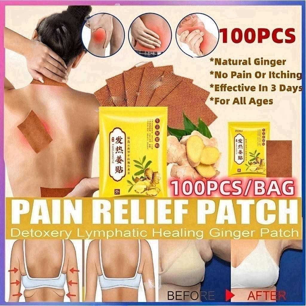 【READY STOCK】 50/100PCS Heat Ginger Patch Pain Patch Herbal patch koyok ...