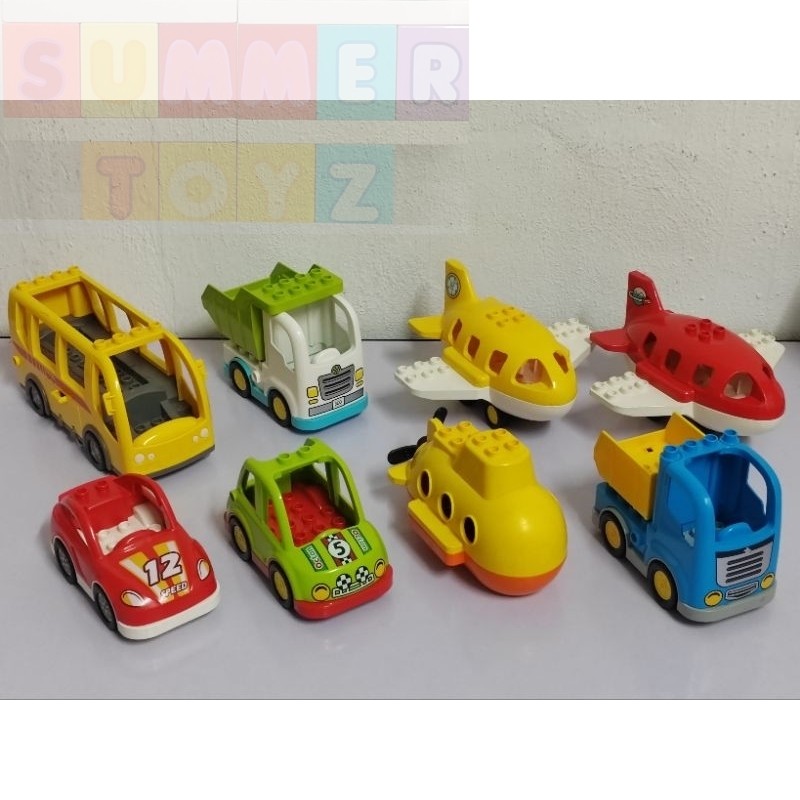 Preloved Lego Duplo Transportation Vehicle Truck Airplane Boat Cars ...