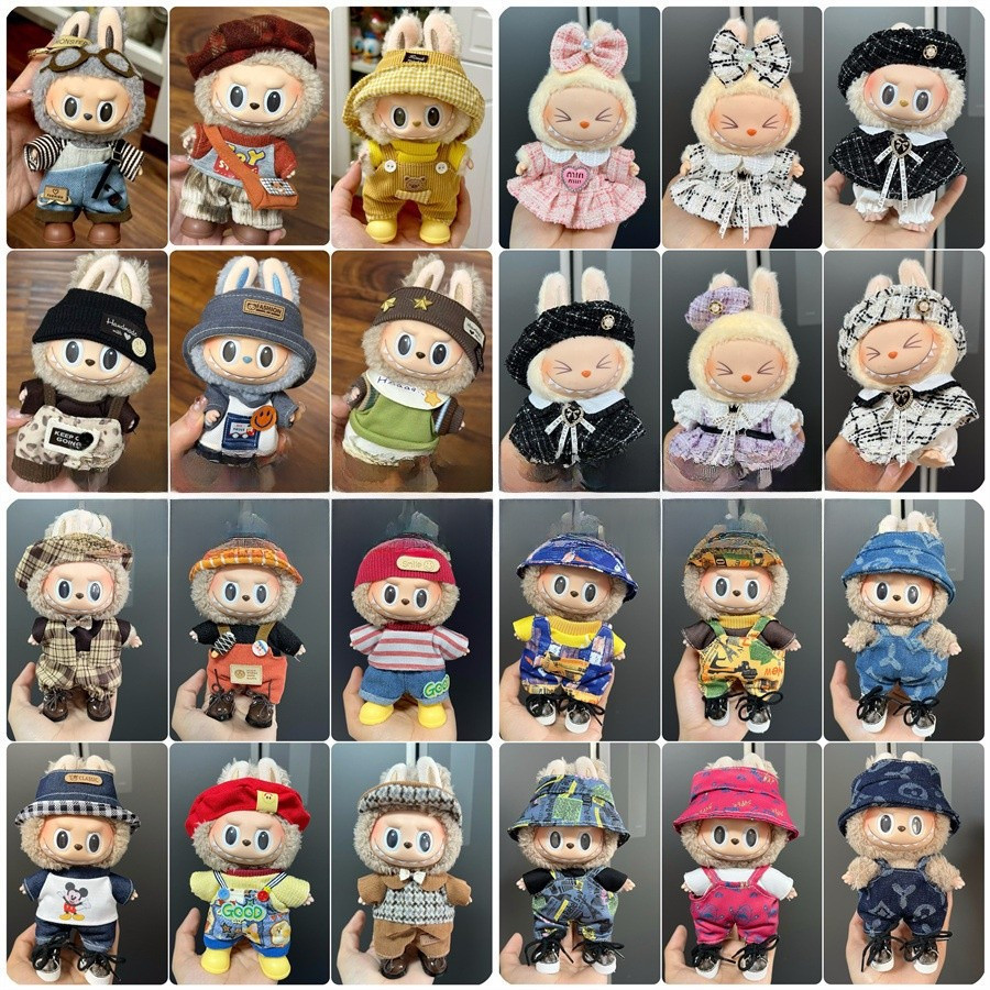 (Only Labubu Clothes) V1 V2 Labubu Doll Clothes Macarons Labubu Clothes ...