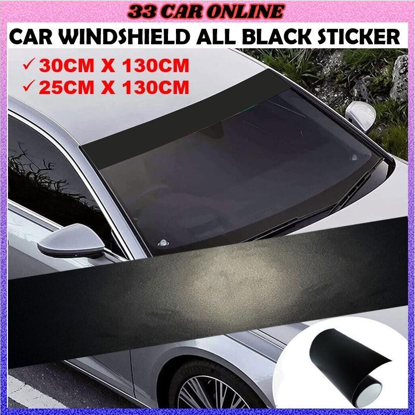 UNIVERSAL Car ALL BLACK Blackout Stickers For Windshield car window ...