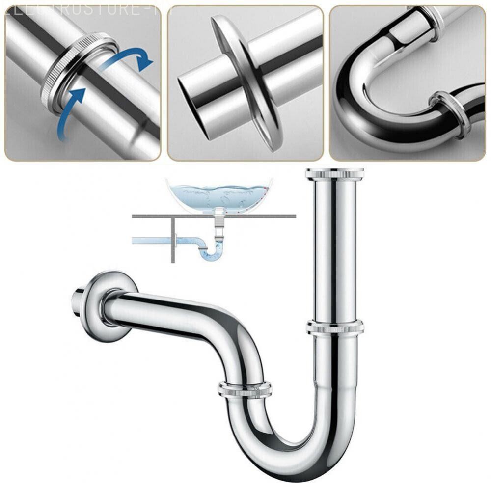 Stainless Steel Siphon Drain Valve for Washbasin with Removable U ...