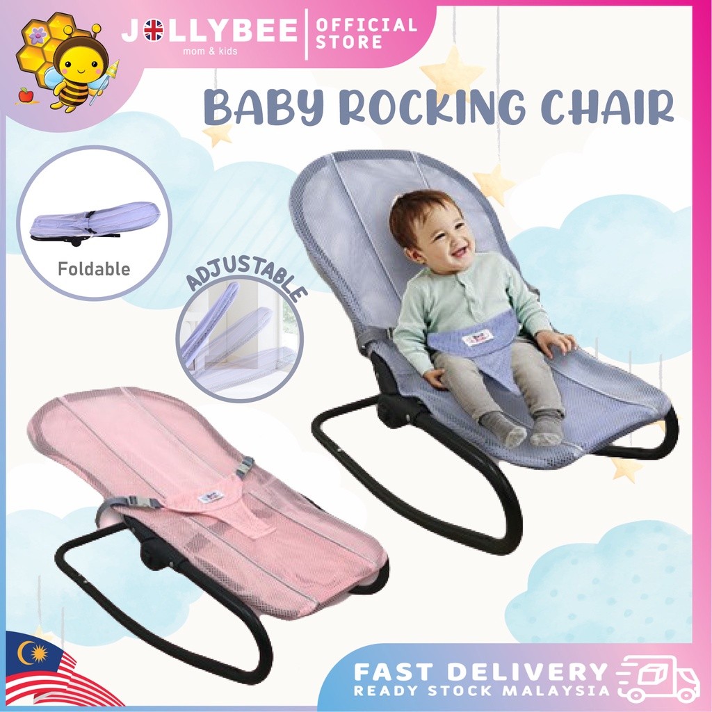 [READY STOCK] Baby Rocker Bouncer Chair Foldable Adjustable Rocking ...