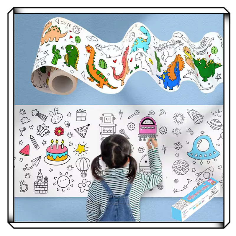3M Kids Graffiti Scroll Coloring Paper Roll DIY Educational Toy Color ...