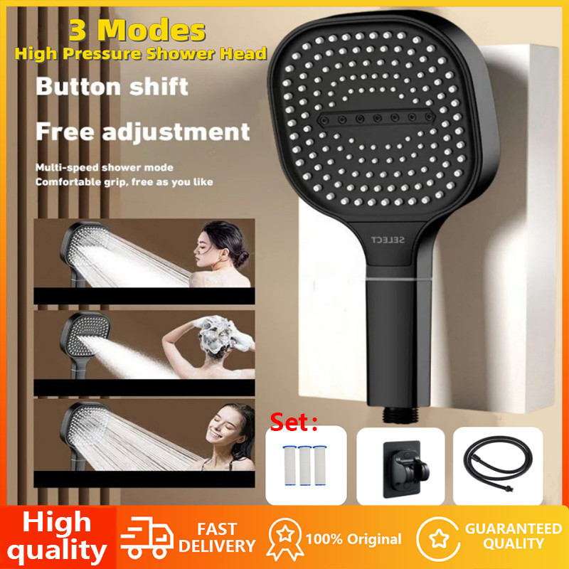 3 Modes Filterable Shower Head High Powerful Supercharged Shower Head ...