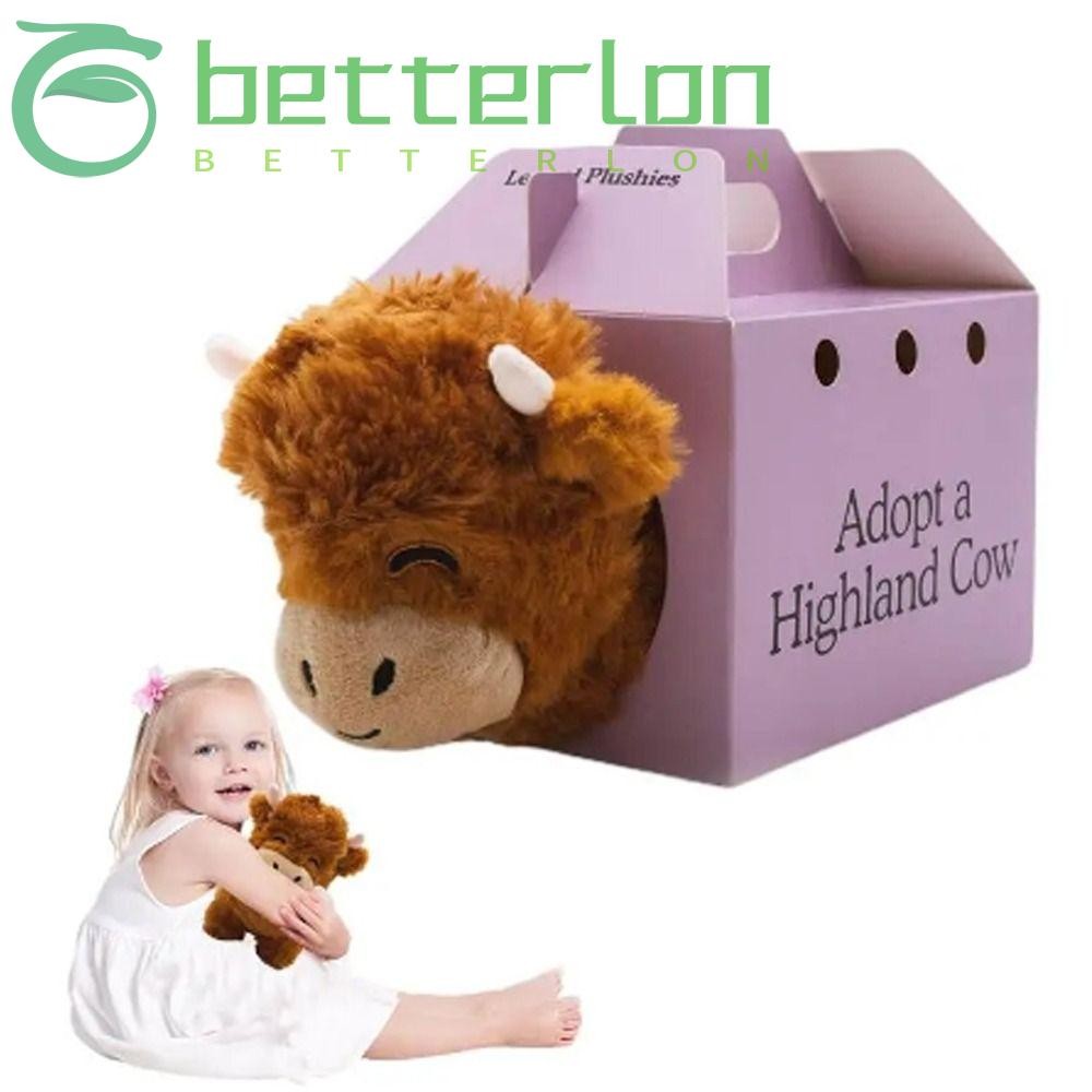 BETTER-LONTIME Highland Cow Legend Plushie, Plush Toy Realistic Fluffy ...