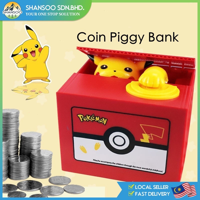Electric Coin Piggy Bank Tabung Duit Kertas Coin Saving Box Money With ...
