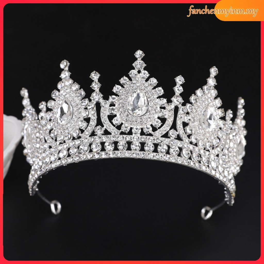 Bride Tiara Alloy Crown Wedding Jewelry Photo Big Crown for Pageant ...