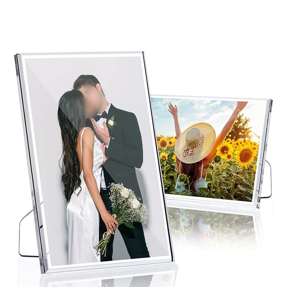 Acrylic Desktop Display Stand Transparent Photo Frame Magnetic Display ...