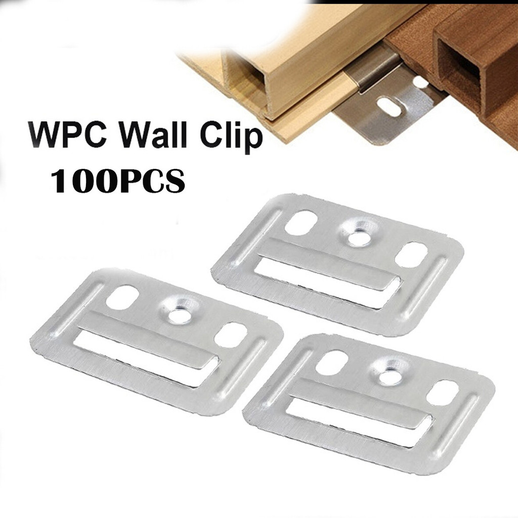 100pcs Stainless Steel Metal Clip For Pvc Wall Panel Wpc Wainscot Board ...