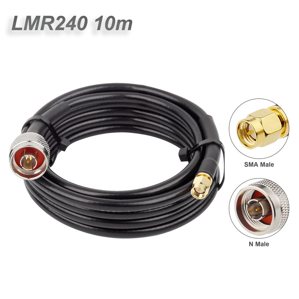 LMR240 10m N Type Male Jack to SMA Male Pigtail RF Extension Cable for ...