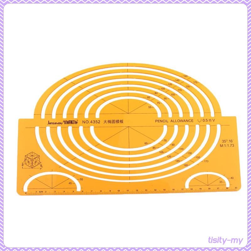 [TisityMY] Ellipses Drafting Templates Large Isometric Ellipses Ruler ...